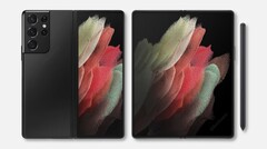 O Galaxy Z Fold3 pode se parecer com isto. (Fonte: Twitter)