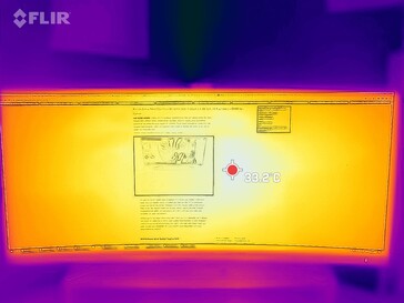 O monitor aquece especialmente de forma centralizada