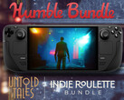 O pacote Indie Roulette expirará em 2 de agosto de 2025. Na foto: Steam Deck rodando The Hong Kong Massacre. (Fonte da imagem: Steam e Humble Bundle - editado)