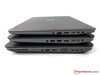 From top to bottom: ZBook Studio G3, ZBook 15 G3, ZBook 17 G3
