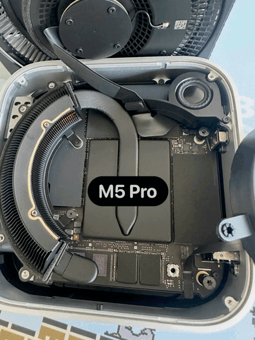 O NAND também está soldado no Mac Mini M5 Pro
