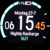 Nightly recharge on the time display