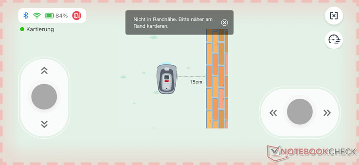 O mapeamento manual é fácil, mas requer uma borda de gramado claramente visível