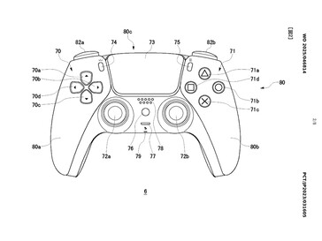 Controlador Sony PS5 com diagrama de tecnologia solar (Fonte da imagem: WIPO)
