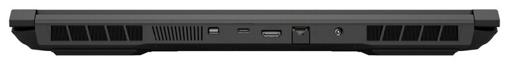 Parte traseira: Mini Displayport 1.4a (G-Sync), USB 3.2 Gen 2 (USB-C), HDMI 2.1, Gigabit Ethernet, fonte de alimentação