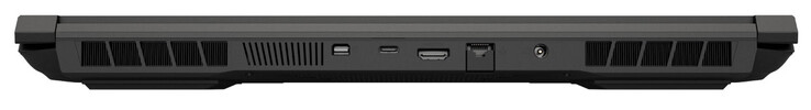 Parte traseira: Mini Displayport 1.4a (G-Sync), USB 3.2 Gen 2 (USB-C), HDMI 2.1, Gigabit Ethernet, fonte de alimentação