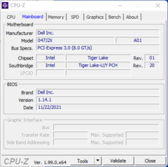 Informações sobre o sistema: Placa principal CPU-Z