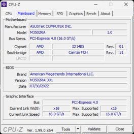 CPU-Z, placa-mãe