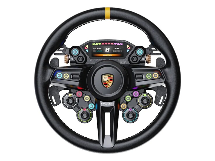 Volante Porsche Sim Racing oficialmente licenciado. (Fonte da imagem: Moza)