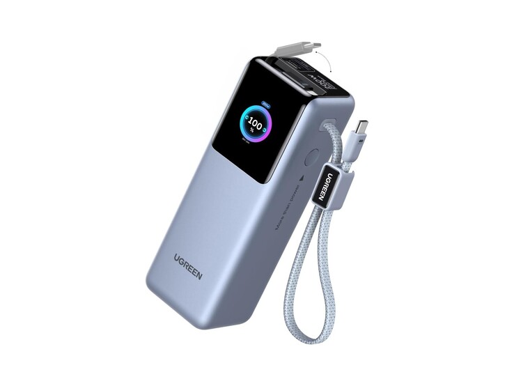 Novo power bank verde com tela