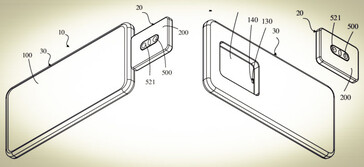 Detalhe da patente da câmera modular OPPO (Fonte: OPPO/WIPO)