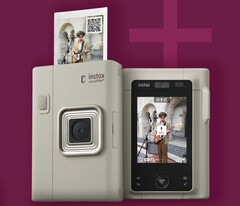 A câmera instantânea híbrida Fujifilm Instax LiPlay+ pode imprimir colagens de fotos usando imagens tiradas com suas câmeras frontal e traseira. (Fonte da imagem: Fujifilm)