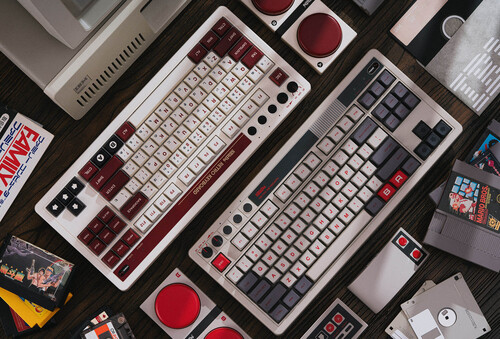 O visual de jogo vintage do 8BitDo Retro Mechanical Kayboard é seu principal ponto de venda, mas ele também apresenta uma série de atalhos e botões práticos para melhorar o negócio. (Fonte da imagem: 8BitDo)