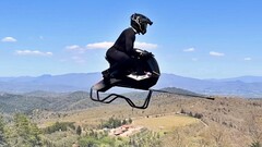 A Airbike pode atingir uma velocidade de até 102 quilômetros por hora.  (Fonte da imagem: Captura de tela do vídeo de teste da Volonaut)