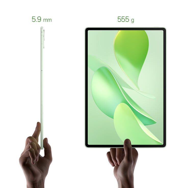 O Huawei MatePad 12 X 2025 é um tablet de 183 mm (7,2 pol.) por 270 mm (10,98 pol.) e tem 5,9 mm de espessura. (Fonte da imagem: Huawei)
