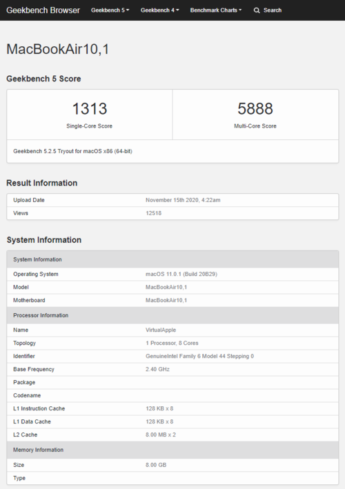 (Fonte de imagem: Geekbench)