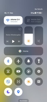 Configurações rápidas