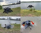 Na foto, o robô voando, nadando, andando e disparando mísseis (Fonte da imagem: Chris Wabs; capturas de tela editadas)