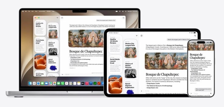 O aplicativo Siri permite consultar conversas anteriores com o chatbot.