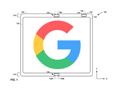 O primeiro smartphone dobrável do Google poderia apresentar uma câmera interior inovadora. (Fonte de imagem: WIPO - editado)