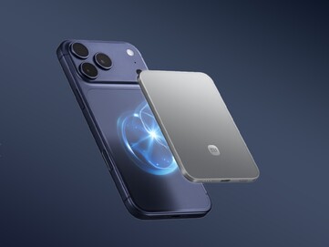 Ele se encaixa perfeitamente no iPhone 17 Pro para carregamento sem fio de até 7,5 W. (Fonte da imagem: Xiaomi via Amazon Japan)