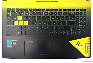 O MSI Crosshair 15 R6E usa um design de teclado temático