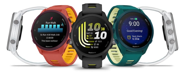 A Garmin oferece o Forerunner 170 em quatro opções de cores.