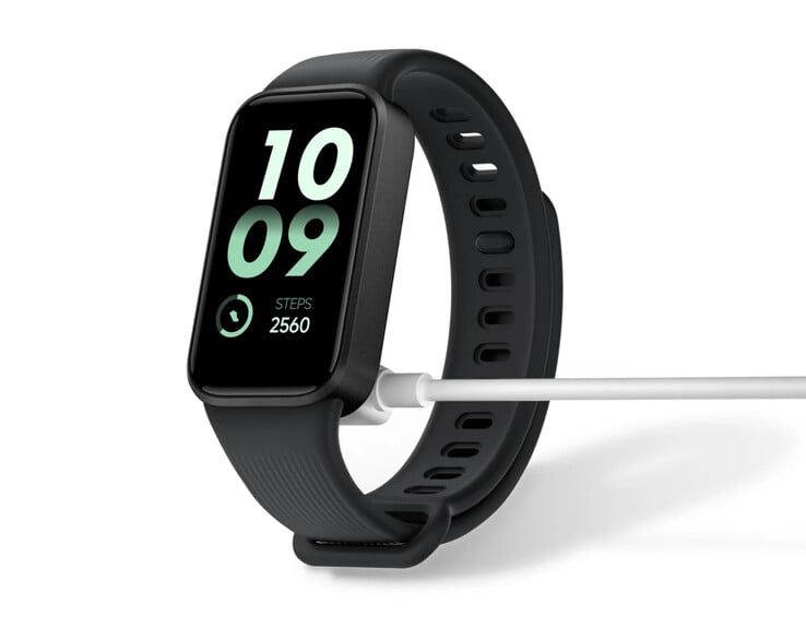 A Xiaomi Smart Band 11 Active é carregada magneticamente.