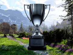 Troféu de platina do Crimson Desert mostrado