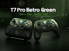 Os controles T7 Pro Retro Green e T7 Pro W Retro Green apresentam um design semelhante.