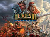 Pôster oficial de Heroes of Might and Magic III Remake. O clássico jogo de estratégia retorna em 2027.