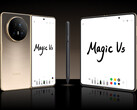 O Magic V6 deverá ser mais fino e mais leve do que o Magic V5, que aparece na foto. (Fonte da imagem: Honor)