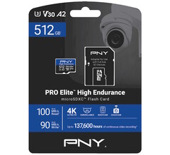 Os cartões flash microSD PRO Elite High Endurance da PNY sobrevivem ao uso de gravação contínua de vídeo em câmeras corporais, de painel e de segurança. (Fonte da imagem: PNY)