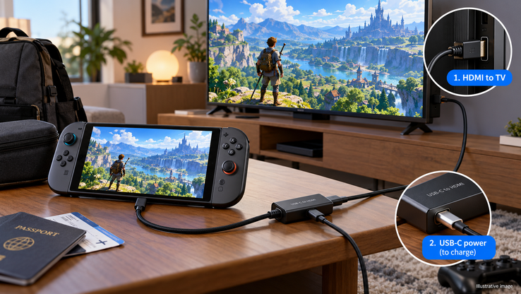 Nintendo Switch conectada à TV