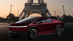 Cybertruck embrulhado em Paris (imagem: Gautier Salles @ Unsplash/edited)