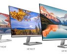 Os novos monitores HP da série M FHD, fabricados com 85% de plástico reciclado. Imagem via HP