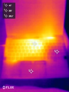 Teste de resistência à temperatura superficial (lado superior)