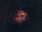Uma foto da nebulosa Rosette