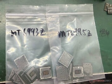Os chips Dimensity 9500 vêm em um saco rotulado como MT6993Z, e os futuros chips Dimensity 9600 Pro vêm em um saco rotulado como MT6995Z
