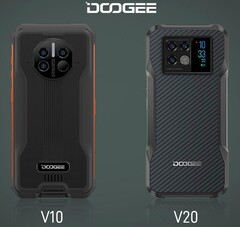 Doogee V20 vs. Doogee V10 (Fonte: Doogee)