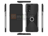 O novo telefone da OPPO vaza através da EUIPO. (Fonte: 91Mobiles)