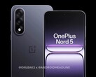 O OnePlus Nord 5 tem um design totalmente novo e uma câmera em forma de pílula (Fonte da imagem: @OnLeaks / Android Headlines)