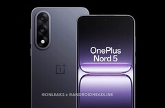 O OnePlus Nord 5 tem um design totalmente novo e uma câmera em forma de pílula (Fonte da imagem: @OnLeaks / Android Headlines)