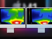 O iMac 24 (R) com ventilador duplo espremeu mais desempenho de seu processador M1 graças a um melhor resfriamento. (Fonte de imagem: Apple/Max Tech - edited)