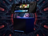 Valve Steam Deck visto acima da máquina a vapor