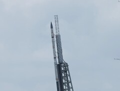 Um dos três foguetes de sondagem da missão TOMEX+ (Fonte da imagem: NASA e Danielle Johnson; cortado)