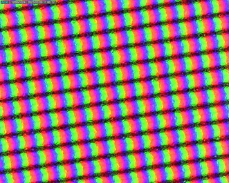 Subpixels granulados devido a uma cobertura fosca