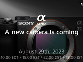 O teaser da Sony para o lançamento de uma nova câmera em 29 de agosto parece confirmar os rumores anteriores de uma atualização da câmera full-frame compacta A7C. (Fonte da imagem: Sony - editado)