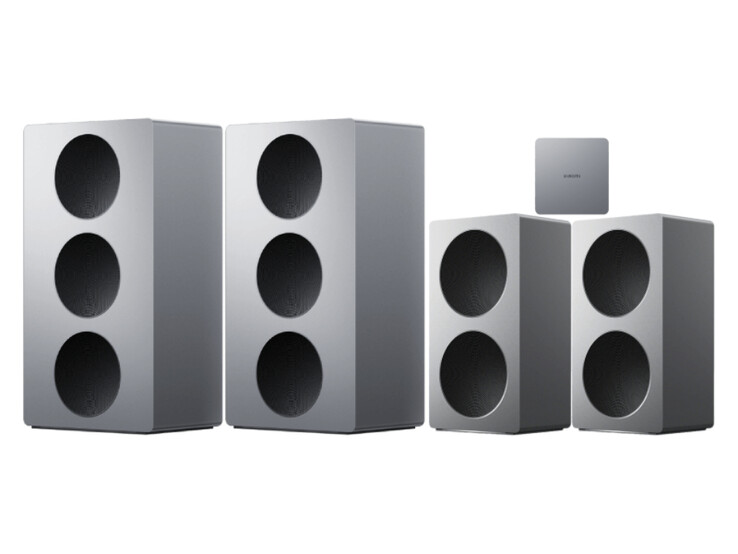 A Xiaomi inclui quatro alto-falantes e um conector de áudio sem fio com seu pacote Sound 2.
