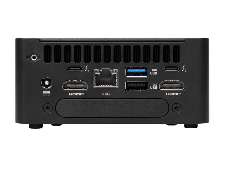 O mini PC System76 Meerkat continua a apresentar um conjunto louvável de portas. (Fonte da imagem: System76)